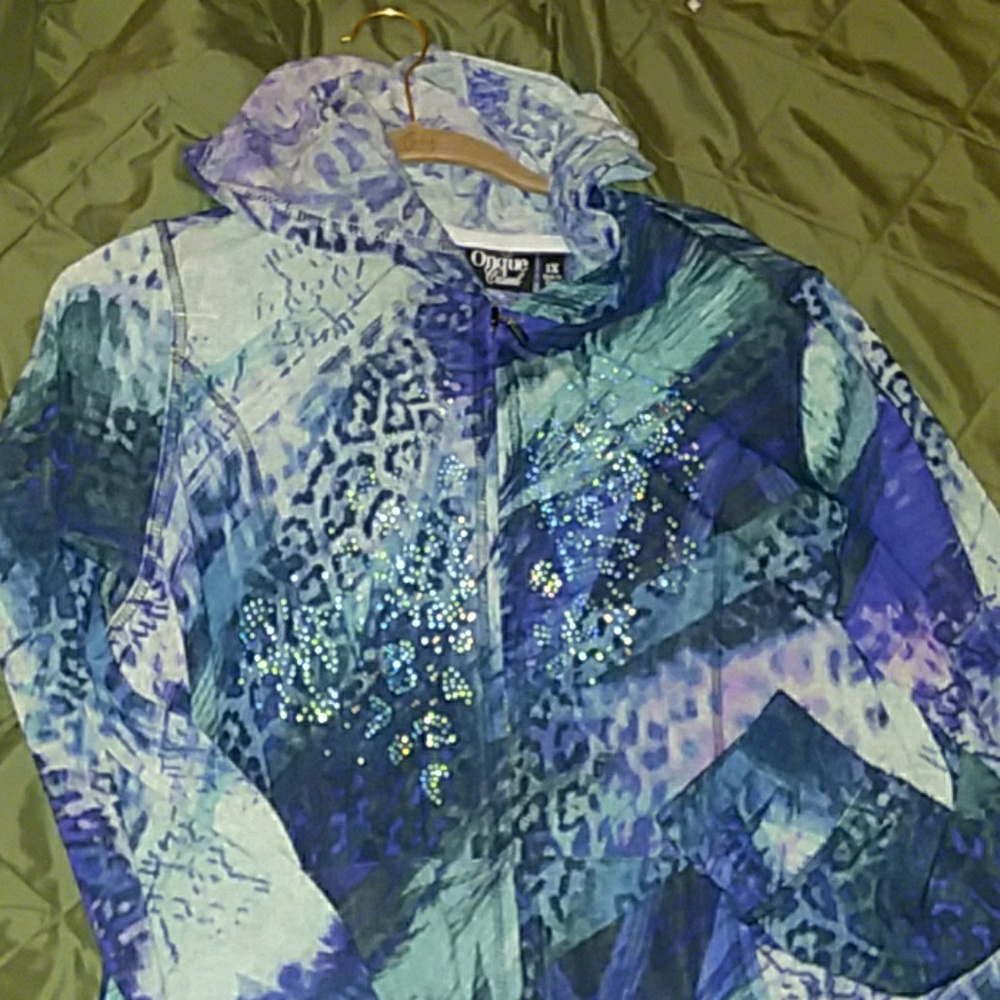 Leopard print detail jacket it's just a cool piece